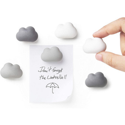 Set 6 bucăți Magnet de frigider drăguț nor pentru frigider, autocolant magnetic pentru mesaje foto, lipiță de note, birou, acasă, decorare pentru bucătărie, cadouri