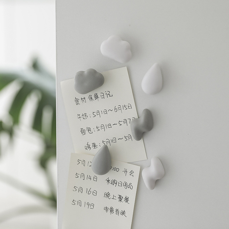 6gab. Komplekts Mīlīgs mākonis Ledusskapja magnēts Ledusskapis Magnētisks Foto Ziņojums Uzlīme Piezīme Biroja mājas virtuves dekorācijas dāvanas