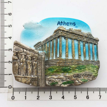 Гръцки туристически сувенири Магнит за хладилник Гръцко знаме Самурай Спартански шлем Ръчно рисуване Магнитни стикери за хладилник Идеи за подаръци