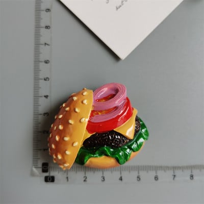 Vásároljon 5 darabot, kap 1 ételt Hűtőmágnesek Hot Dog Hasábburgonya Pizza hűtőszekrény Paszta Tojás Kenyér Hamburger Kukorica Hűtőszekrény matrica lakberendezés