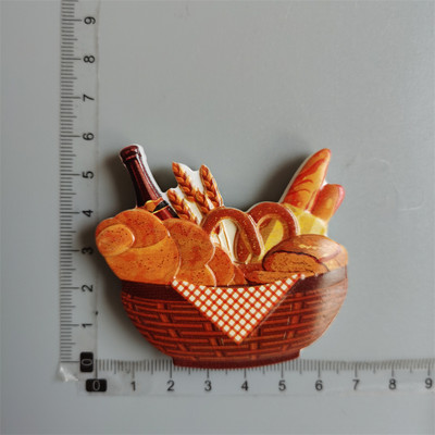 Vásároljon 5 darabot, kap 1 ételt Hűtőmágnesek Hot Dog Hasábburgonya Pizza hűtőszekrény Paszta Tojás Kenyér Hamburger Kukorica Hűtőszekrény matrica lakberendezés