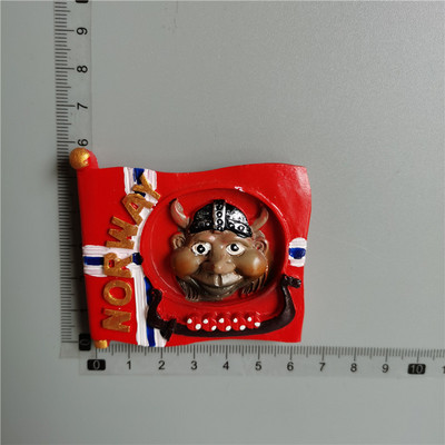 Norvēģijas magnētiskā ledusskapja uzlīme Ziemeļvalstu jauka multfilma dzīvnieks polārlācis alnis ledusskapja magnēti Nordkapp ceļojumu suvenīru dekors