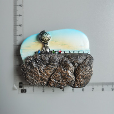 Norvēģijas magnētiskā ledusskapja uzlīme Ziemeļvalstu jauka multfilma dzīvnieks polārlācis alnis ledusskapja magnēti Nordkapp ceļojumu suvenīru dekors