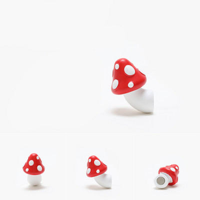 3D cietie sarkanie sēņu ledusskapja magnēti Jauns radošs oriģināls dizains, sveķu cieta plastmasa, ledusskapja magnēti, personības mājas dekors