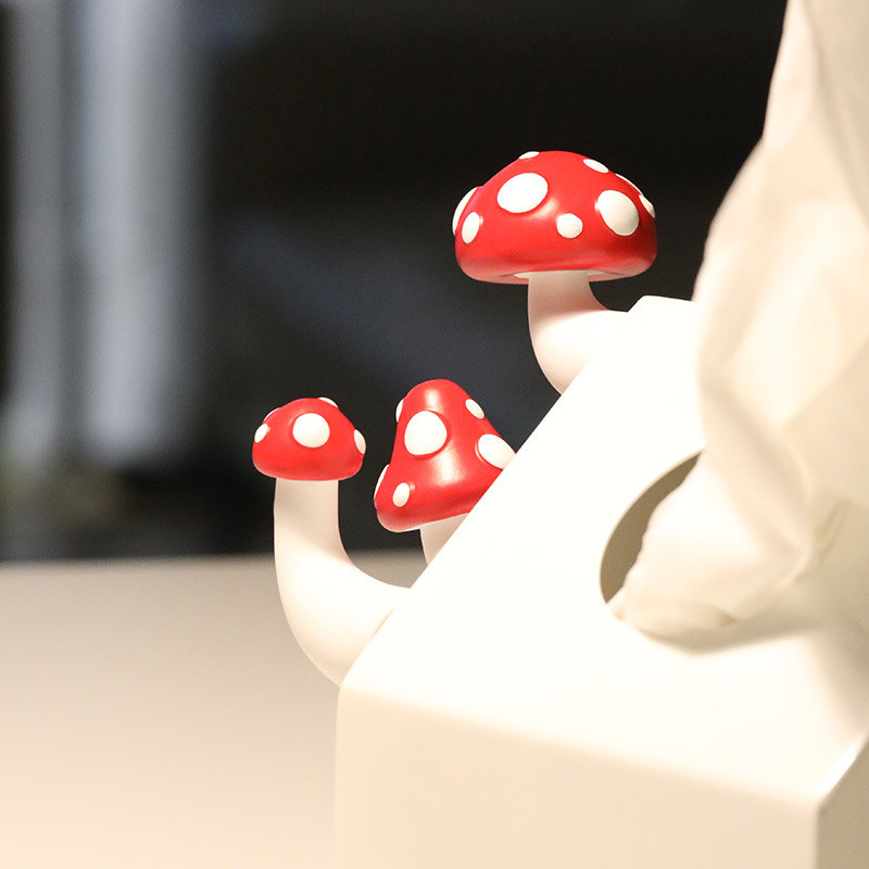 3D cietie sarkanie sēņu ledusskapja magnēti Jauns radošs oriģināls dizains, sveķu cieta plastmasa, ledusskapja magnēti, personības mājas dekors