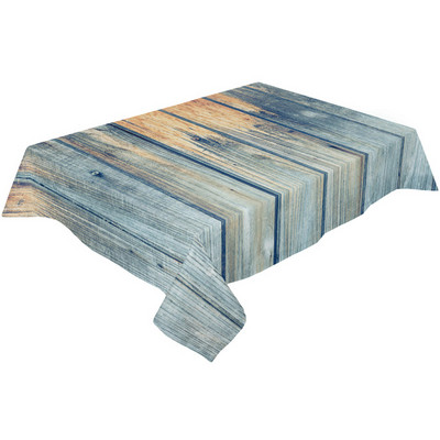 Türkiissinine puidust tahvel veekindel laudlina pühadepeokaunistus Ristkülikukujuline lauakate sünnipäevalaua laudlina