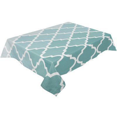 Türkiissinine puidust tahvel veekindel laudlina pühadepeokaunistus Ristkülikukujuline lauakate sünnipäevalaua laudlina