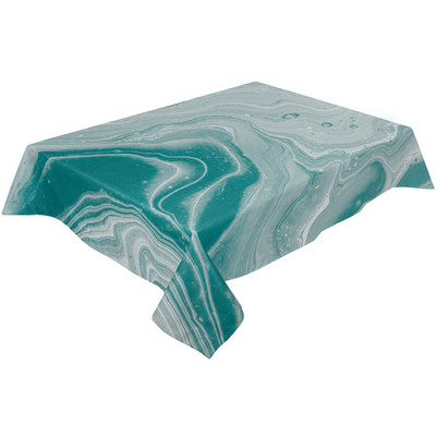 Türkiissinine puidust tahvel veekindel laudlina pühadepeokaunistus Ristkülikukujuline lauakate sünnipäevalaua laudlina