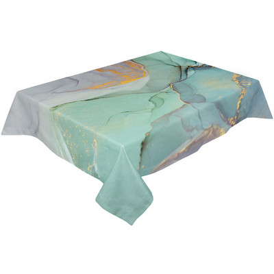 Türkiissinine puidust tahvel veekindel laudlina pühadepeokaunistus Ristkülikukujuline lauakate sünnipäevalaua laudlina