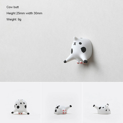 Αυτοκόλλητα ψυγείου αγελάδας ξαπλωμένα στο στομάχι τους Χαριτωμένα τρισδιάστατα τρισδιάστατα μαγνήτες ρητίνης Κουζίνα δημιουργικής τέχνης