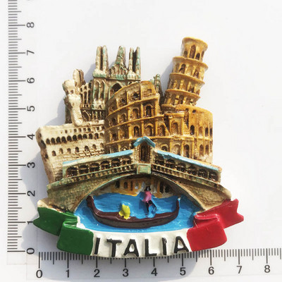 Roma Italija Įžymus šaldytuvo magnetas turistiniai suvenyrai Koliziejus palinkėjimų baseinas Magnetinis šaldytuvas Lipdukas dervos amatų kolekcija