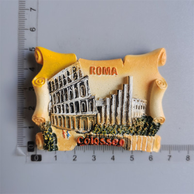 Roma Italija Įžymus šaldytuvo magnetas turistiniai suvenyrai Koliziejus palinkėjimų baseinas Magnetinis šaldytuvas Lipdukas dervos amatų kolekcija