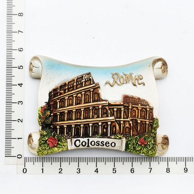 Roma Italija Įžymus šaldytuvo magnetas turistiniai suvenyrai Koliziejus palinkėjimų baseinas Magnetinis šaldytuvas Lipdukas dervos amatų kolekcija