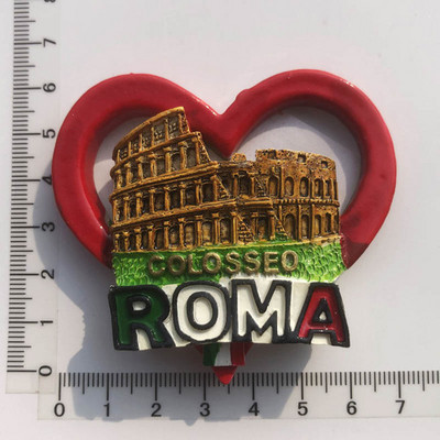 Roma Italija Įžymus šaldytuvo magnetas turistiniai suvenyrai Koliziejus palinkėjimų baseinas Magnetinis šaldytuvas Lipdukas dervos amatų kolekcija