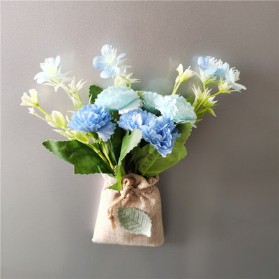 Αγοράστε 3 Πάρτε 1 τσάντα σεντόνια Τεχνητό λουλούδι Μαγνητικά αυτοκόλλητα DIY Simulation Flower Refrigerator Magnet Κουζίνα Δώρο Διακόσμηση σπιτιού