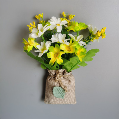 Αγοράστε 3 Πάρτε 1 τσάντα σεντόνια Τεχνητό λουλούδι Μαγνητικά αυτοκόλλητα DIY Simulation Flower Refrigerator Magnet Κουζίνα Δώρο Διακόσμηση σπιτιού