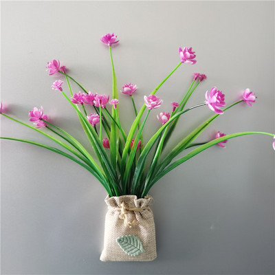 Αγοράστε 3 Πάρτε 1 τσάντα σεντόνια Τεχνητό λουλούδι Μαγνητικά αυτοκόλλητα DIY Simulation Flower Refrigerator Magnet Κουζίνα Δώρο Διακόσμηση σπιτιού