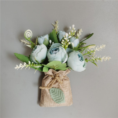 Αγοράστε 3 Πάρτε 1 τσάντα σεντόνια Τεχνητό λουλούδι Μαγνητικά αυτοκόλλητα DIY Simulation Flower Refrigerator Magnet Κουζίνα Δώρο Διακόσμηση σπιτιού