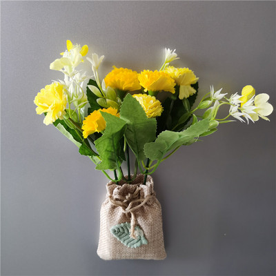 Αγοράστε 3 Πάρτε 1 τσάντα σεντόνια Τεχνητό λουλούδι Μαγνητικά αυτοκόλλητα DIY Simulation Flower Refrigerator Magnet Κουζίνα Δώρο Διακόσμηση σπιτιού