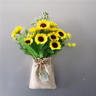 Αγοράστε 3 Πάρτε 1 τσάντα σεντόνια Τεχνητό λουλούδι Μαγνητικά αυτοκόλλητα DIY Simulation Flower Refrigerator Magnet Κουζίνα Δώρο Διακόσμηση σπιτιού