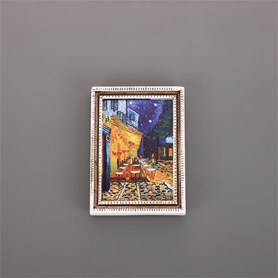 Pasaulē slavena glezna Ledusskapja magnēti Zvaigžņota debess Saulespuķe ar rāmi Ledusskapis Uzlīme Virtuve Mājas Dekorēšanas Dāvanas