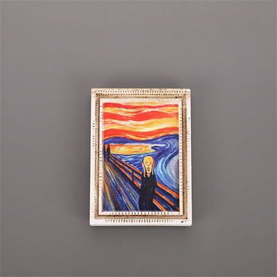 Pasaulē slavena glezna Ledusskapja magnēti Zvaigžņota debess Saulespuķe ar rāmi Ledusskapis Uzlīme Virtuve Mājas Dekorēšanas Dāvanas