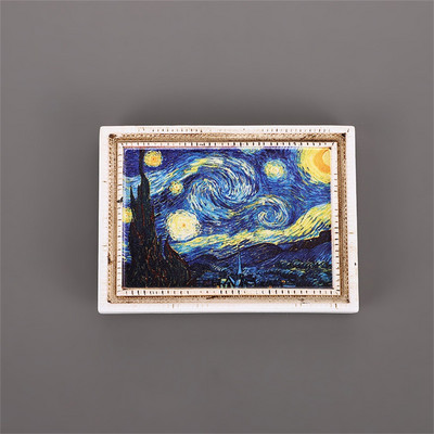 Pasaulē slavena glezna Ledusskapja magnēti Zvaigžņota debess Saulespuķe ar rāmi Ledusskapis Uzlīme Virtuve Mājas Dekorēšanas Dāvanas