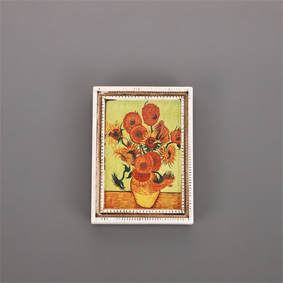 Pasaulē slavena glezna Ledusskapja magnēti Zvaigžņota debess Saulespuķe ar rāmi Ledusskapis Uzlīme Virtuve Mājas Dekorēšanas Dāvanas