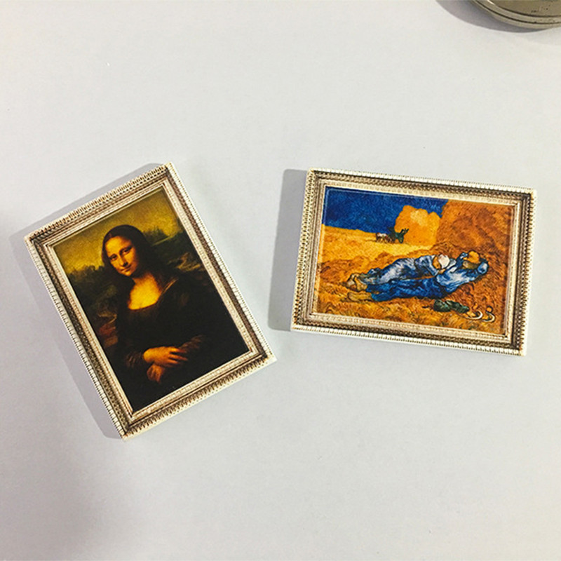 Pasaulē slavena glezna Ledusskapja magnēti Zvaigžņota debess Saulespuķe ar rāmi Ledusskapis Uzlīme Virtuve Mājas Dekorēšanas Dāvanas