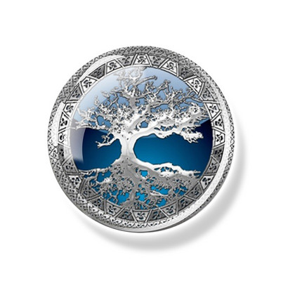 Dzīvības koks Ledusskapja magnēts 30 MM Yin Yang stikla kabošona magnētiskais ledusskapis Uzlīmes Baltā tāfele Ziņojumu piezīmju turētājs Mājas dekors