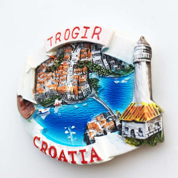 Хърватия Магнит за хладилник Kroatie Туристически сувенири Средиземно море Малта Полша Магнитни стикери за хладилник Карта на Хърватия Домашен декор