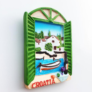Хърватия Магнит за хладилник Kroatie Туристически сувенири Средиземно море Малта Полша Магнитни стикери за хладилник Карта на Хърватия Домашен декор