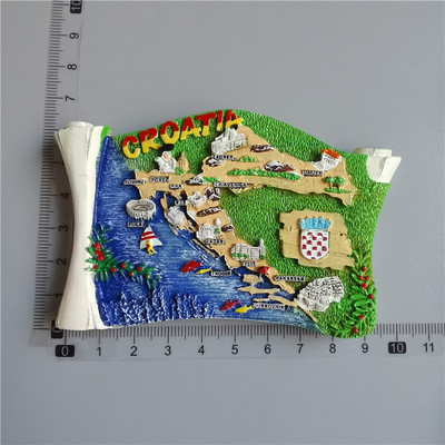 Kroatijos šaldytuvo magnetas Kroatie turistiniai suvenyrai Viduržemio jūra Malta Lenkija Magnetinis šaldytuvas Lipdukai Kroatija Žemėlapis Namų dekoras