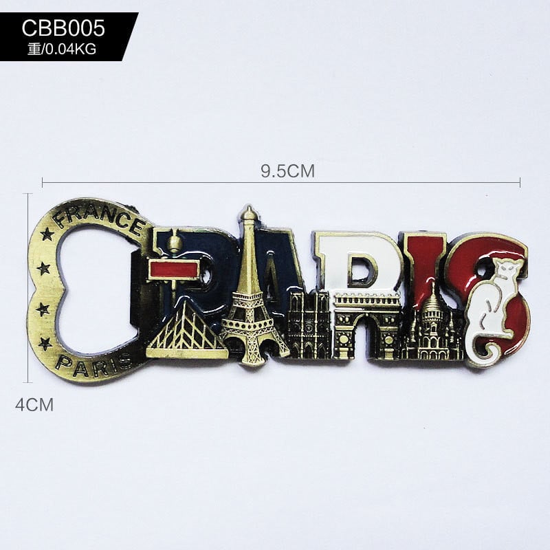 Radošs pudeļu attaisāmais metāla ledusskapis magnēti virtuves mājas dekors Londona Francija ceļojumu suvenīri dāvanu magnētiskā ledusskapja uzlīme