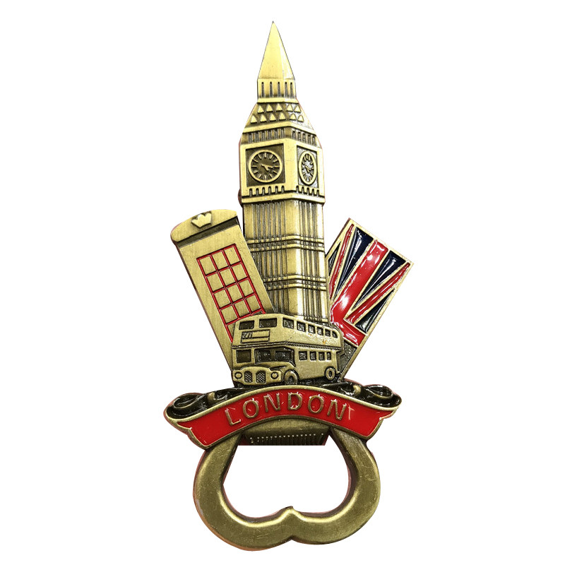 Radošs pudeļu attaisāmais metāla ledusskapis magnēti virtuves mājas dekors Londona Francija ceļojumu suvenīri dāvanu magnētiskā ledusskapja uzlīme