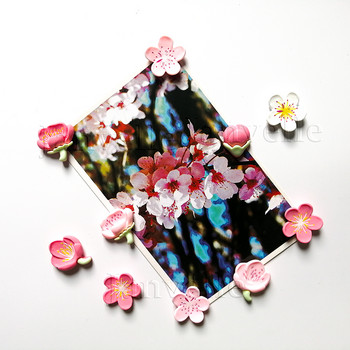 10 ΤΕΜ χαριτωμένα λουλούδια μαγνήτες ψυγείου Ροζ Μικρά μαγνητικά αυτοκόλλητα φωτογραφιών Μίνι μαγνήτες για διακόσμηση ψυγείου