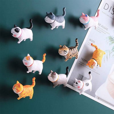 3D Stereo Drăguț Turnable Pisicuță Art Design Animal Series Decor Home Magnet Frigider Decor Frigider Decoration Cadou pentru Bucătărie