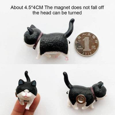 3D Stereo Cute Turnable Kitten Art Design Animal Series Home Decor Magnet za hladnjak Ukras za hladnjak Poklon za kuhinju