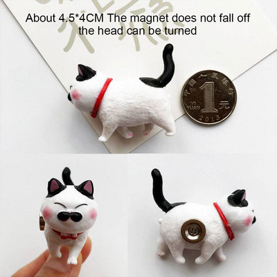 3D Stereo Cute Turnable Kitten Art Design Animal Series Home Decor Magnet za hladnjak Ukras za hladnjak Poklon za kuhinju