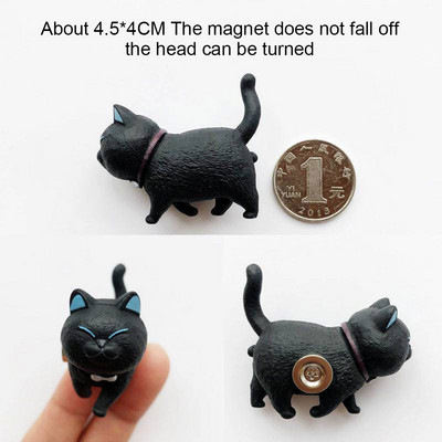 3D Stereo Cute Turnable Kitten Art Design Animal Series Home Decor Magnet za hladnjak Ukras za hladnjak Poklon za kuhinju