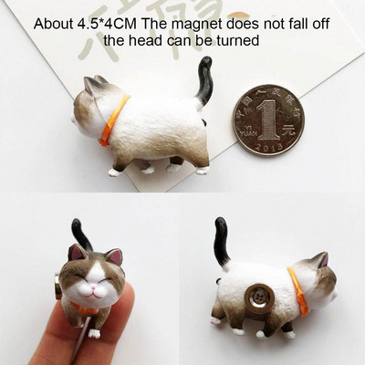 3D Stereo Cute Turnable Kitten Art Design Animal Series Home Decor Magnet za hladnjak Ukras za hladnjak Poklon za kuhinju