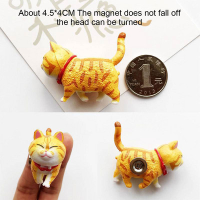 3D Stereo Cute Turnable Kitten Art Design Animal Series Home Decor Magnet za hladnjak Ukras za hladnjak Poklon za kuhinju