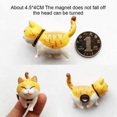 3D Stereo Cute Turnable Kitten Art Design Animal Series Home Decor Magnet za hladnjak Ukras za hladnjak Poklon za kuhinju