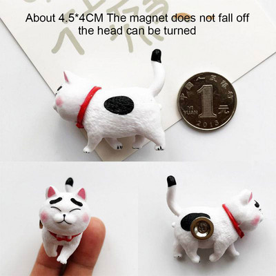 3D Stereo Cute Turnable Kitten Art Design Animal Series Home Decor Magnet za hladnjak Ukras za hladnjak Poklon za kuhinju