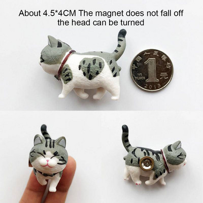 3D Stereo Cute Turnable Kitten Art Design Animal Series Home Decor Magnet za hladnjak Ukras za hladnjak Poklon za kuhinju