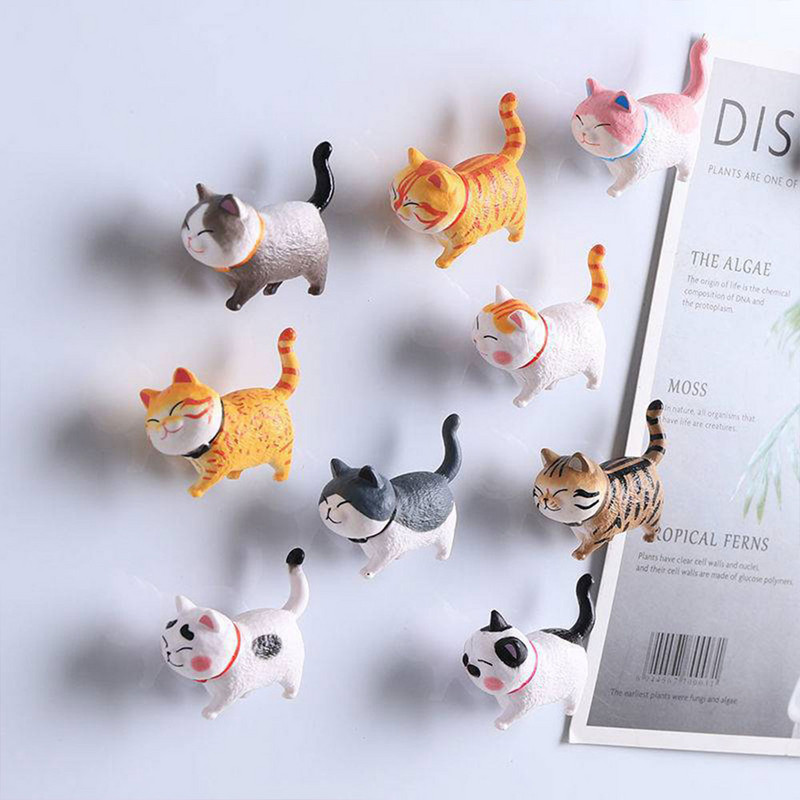 3D Stereo Cute Turnable Kitten Art Design Animal Series Home Decor Magnet za hladnjak Ukras za hladnjak Poklon za kuhinju