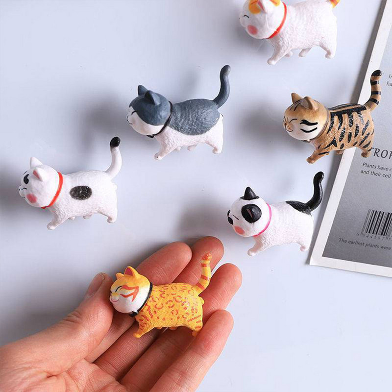 3D Stereo Cute Turnable Kitten Art Design Animal Series Home Decor Magnet za hladnjak Ukras za hladnjak Poklon za kuhinju