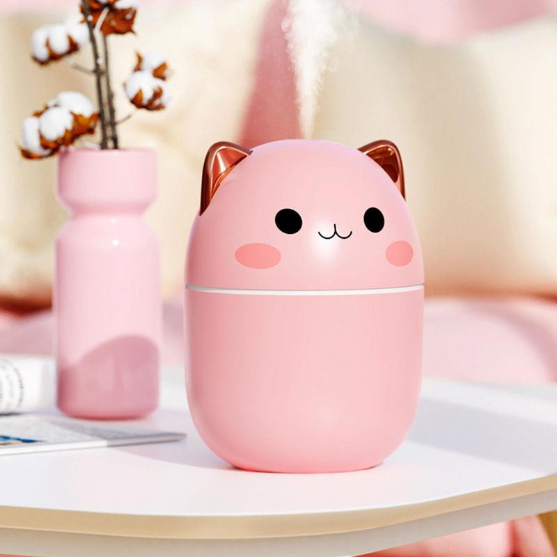 250 ml USB oro drėkintuvas Mini nešiojamas aromatinis eterinių aliejų difuzorius USB rūko purškiamas aromaterapija su LED naktine lempa namų automobiliui