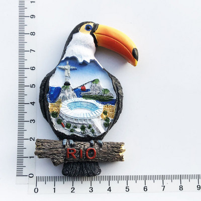 Brazil Magneti za hladnjak Naljepnice Balneario Brasil Rio De 3d magnetske naljepnice za hladnjake od smole Uređenje doma Poklon za putovanja Rukotvorine