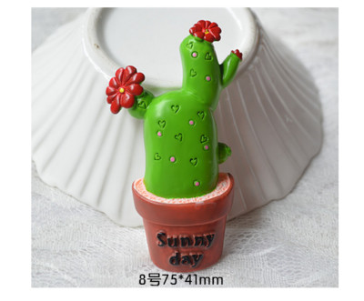 Χαριτωμένο χυμώδες λουλούδι κάκτου Ψυγείο Magnet Creative Resin Διακόσμηση σπιτιού
